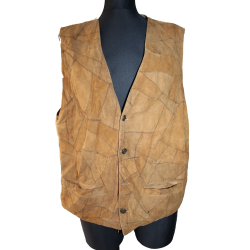 KAMIZELKA SKÓRA ZAMSZ rozm. 56